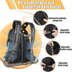 YUDODO Dog Front Carrier Backpack, Adjustable Breathable Pet Carrier for Small Dogs Cats, Ventilated Puppy Back Pack with Safety Belt, Lightweight Doggy Backpack for Hiking Outdoor (Black, M)