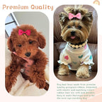 40PCS (20 Pairs) Dog Hair Bows with Rubber Bands, Puppy Dog Bows for Small Size Dog Girls, Mix Colors Dog Hair Ties, Dog Hair Accessories Girl for Daily Use Birthday(Type A)