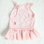 Moorfowl French Bulldog Princess Pink Tutu Dress Summer Vest Gauze Skirt for Pug Corgi Doggie Party Tulle Dress with Bowknot Fashion Outfits (S(Back 11.81"-12.59",Chest 19.68"-21.25"))