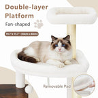 Cat Tree, 70.9 Inch Wood Cat Tower for Large Cats Adult, Modern Cat Furniture with Double-Layer Wooden Cat Condo, 2 Platforms, Large Hammock and Scratching Posts, Rustic Brown GCT102SR