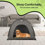 Cat and Dog Outdoor Waterproof Tent House - Indoor/Outdoor Cave Nest Bed for Small Dogs, Cats, Bunnies - Washable (Gray, Large)