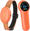 Dog Shock Collar with Soft Neoprene Padded - 4 Training Modes E Collar with 1600FT Remote Control for 5–120 lbs Large Medium Small Dogs, IPX7 Waterproof, Orange