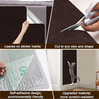 Cat Scratch Mat,118.5"x15.9" Trimmable Self-Adhesive Cats Scratch Carpet,Couch Protector from Cats Claw, Cat Scratch Furniture Protector, Indoor Furniture Protection for Chair, Wall,Sofa (Brown)