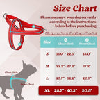 rabbitgoo Dog Harness No Pull, Quick Fit for Large Dogs with Soft Padded Handle, Chest Adjustable Reflective Pet Vest, No Choke Escape Proof for Walking Training, Red XL