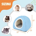 Rabbit Hideout Large Bunny Bed Washable Rabbit House and Hideout Fleece Guinea Pig Hiding Hut for Indoor Bunnies Small Animal Hideaway