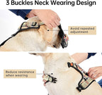 IVY&LANE No Pull Dog Harness with Leash Set, Reflective No Choke Pet Vest,Adjustable Oxford Dog Vest Harness with Easy Control Handle for Large Dogs (Checkered Beige,L)