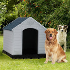 Dog House, Dog House Large Dog Crates 39 Inch High Plastic Dog House Kennels for Small Medium Large Dog with Air Vents and Elevated Floor Outdoor,Indoor, Blue