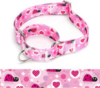 Martingale Dog Collars - Flower Multicolor Cute Patterns, Adjustable Nylon Training Dog Collar Suitable for Boy and Girl Dogs Medium Large Dogs (7, M)