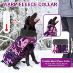 Doglay Dog Coat, Waterproof Dog Jacket Pet Winter Coat for Cold Weather with Thicken Furry Collar, Reflective Puppy Winter Jacket Warm Fleece Lining for Small Medium Large Pets