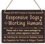 No Soliciting Sign For House, Do Not Knock Or Ring Doorbell Wooden Sign for Front Door, Farmhouse Baby Room Nursery Home Bedroom Rustic Hanging Sign, Set of 1 Wooden Sign With Rope - f07