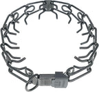 Herm Sprenger Black Stainless Steel Prong Dog Collar with ClicLock Buckle for Small Medium Large Dogs Ultra-Plus Training Pinch Collar with Quick Release Made in Germany