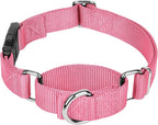 Martingale Collar for Dogs with Quick Release Buckle, Heavy-Duty Solid Color Nylon Training Collars - Adjustable No-Slip Design for Medium & Large Dog