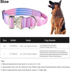 Tactical Dog Collar, 1.5" Wide Thick Heavy Duty Dog Collar with Handle, Soft Neoprene Padded Military-Grade Nylon Training Collar with Quick Release Metal Buckle for Large Dogs (Pink, L,XL)