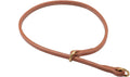 Alvalley Flat Leather Slip Dog Collar - Super Soft Durable Strong Hand Stitched Leather Dog Collar - Suitable for Training & Walking (Tan, 18in Length, 5mm Thickness)