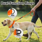 Joytale Tactical Dog Collar for X-Large Dogs with Control Handle, Heavy Duty Military Training Collar for Power Breeds, AirTag Holder Case, Quick Release Metal Buckle, Soft Padded, XL, Orange