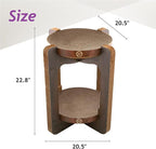 Necoichi Cat Scratcher Tower for Indoor Cats - Cat Scratching Post Lounger with Reversible Usability and Extra Comfort for Lounge, Cardboard Bed Couch / (Regular, Dark Cherry)