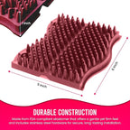 The Original ScratchnAll Animal Scratch Pad, Flexible Acupressure Nubs & Interlocking Design, Very Durable & All-Weather, Great for Domestic, Barnyard and Zoo Animals - USA Made, Wine