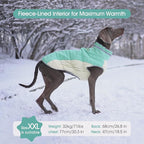 FUAMEY Dog Coat for Small Dogs,Waterproof Dog Winter Jacket with Harness Built in Puppy Cold Weather Coats Reflective Pet Vest with Zipper Warm Fleece Dogs Snowsuit Windproof Mint Green XS