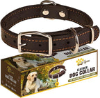 Heavy Duty Black Leather Dog Collar – Soft and Strong Dog Collar for Puppy or Small Breeds Like Cavalier and Miniature Schnauzer (Small: Fit 10" - 14.5" Neck, Black)