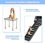 Adjustable 4-Leg Dog Pool Ramp - Quick Setup & Foldable Dog Ramp for Pool, 200lbs Capacity - Non-Slip Design for Enhanced Stability, Black