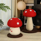 Mushroom Cat Climbing Frame, Sisal Scratch Column with Standing Scratch Board & Sisal Ball Cat Tree(Toy)