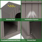 Bifanuo Large Dog House for Outdoor & Indoor, Waterproof Puppy Shelter with Air Vents & Elevated Floor, Easy Assemble Sturdy Dog Kennel for Large Dogs(Grey,36.2''L×38''W×38''H)