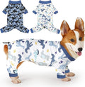 Glittme 2PACK Dog Pajamas Soft Dogs Clothes for Small Medium Dogs Elastic Cats Apparel Breathable Dog Pjs for Puppy