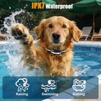 PERPETUAL Dog Vibration Collar with Remote, No Shock & No Prongs - 3300FT Waterproof Rechargeable Training Collar with Beep/Vibrate Modes & Security Lock, Fits Dogs 5-120 lbs