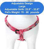 Pawtitas Reflective Step-in Dog Harness – Adjustable No-Pull Vest for Puppies to Seniors, Safe & Comfortable, L Camo Pink