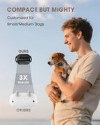 No Shock No Prongs Dog Training Collar, 100% Safe & Humane for Small Medium Dogs, Sound & 2X Strong Vibration(1-9) & Combo Mode (1-9), 2600Ft Remote Range E-Collar with Smart Power Mode (Orange)
