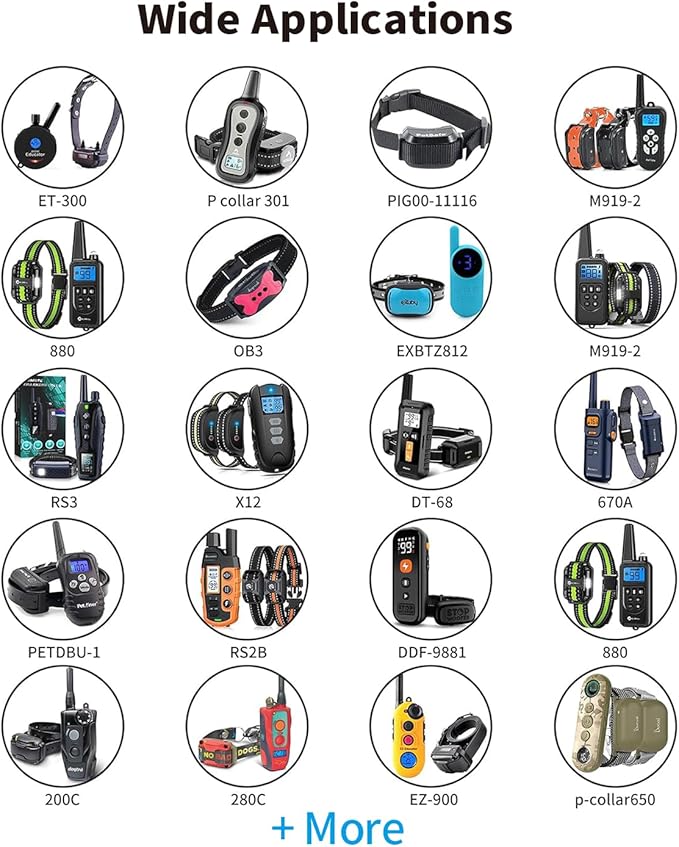 Universal Dog Shock Collar Charger Cable, 12-in-1 Training Collar USB Charging Cord for Bousnic, Mini Educator, Dogrook, Patpet, Petspy, Slopehill Replacement E Collar Charger Cord for Training System