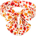 Tunkoo Dog Collar with Pretty Bow Tie Pumpkin and Turkey Pattern - Durable, Adjustable and Stylish Thanksgiving Pet Collar, Available in Small Medium Large, M