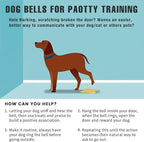 COOYOO Dog Bells to Go Outside, Premium Quality Potty Training Dog Door Bell, Yarn Handwoven Dog Bell, Adjustable Housetraining Hanging Bell-6 Extra Large Loud 1.5 DoorBells