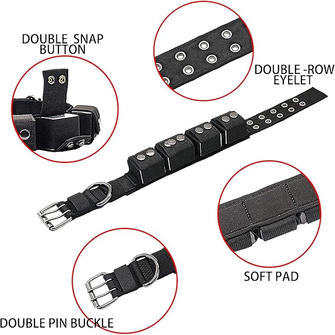 Tactical Weighted Dog Collar - Weights for Training & Exercise - Free Weights, Small, Medium, Large Dogs