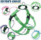 2 Hounds Design Freedom No Pull Dog Harness, Adjustable Harness, Easy Walking & Comfortable Control, Fits Small, Medium & Large Dogs, Solid Colors, Made in USA, 1" LG, Neon Green