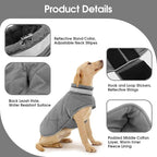 KAMA BRIDAL Dog Winter Coat Warm Padded Puppy Jacket Windproof Water Resistant Clothes for Small Medium Large Pets Christmas Sweater Outfit Vest(Grey, S)