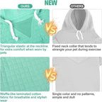 BEAUTYZOO Small Dog Hoodie Sweater with Pockets, Dog Clothes for Small Medium Dogs Boy Girl, Waffle-Like Laminated Cotton Pet Coats with Hat and Leash Hole, Mint Green L