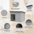 Bifanuo Dog House Outdoor Indoor for Large Dog - Weatherproof & Removable Roof, Easy Assemble and Clean for Medium to Large Dogs(Grey, 41.2" L x 31" W x 31.5" H)