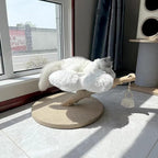 Modern Cat Tree Tower, Wooden Cat Tower, Cat Nest for Large Cats, Unique Handmade Cat Tree with Real Wood Branches, Cat's Nest with Pendant