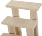 25" 4-Step Multi-Level Carpeted Cat Scratching Post Pet Stairs,cat Tree Tower cat Ladder for Indoor cat Gym for Indoor Cats cat Climbing Wall Small cat Tree for Indoor Cats Beige