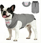 Supet Dog Tuxedo and Bandana Set with Bow Tie, Formal Outfit for Wedding Birthday Party Graduation Valentines, Pet Suit Clothes for Large Medium Small Dogs (Grey, S)