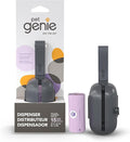 Pet Genie - On-the-Go Dog Poop Bag Dispenser for Leash - Compact & Easy to Use Device for Pet Supplies with 2-Point Secure Attachment, Includes 1 Roll (15 count) of Scented Poop Bags, (Lavender Scent)