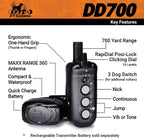 DT SYSTEMS DD700 D.O.G. Director 700 Waterproof Remote Dog Training E-Collar, 700-Yard Range, 10 Stimulation Levels, Vibration Assist & Beeping Tone