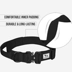 Tactical Dog Collar for Medium & Large Dogs – Heavy Duty Adjustable Nylon Collar with Control Handle, Quick-Release Metal Buckle & D-Ring – Comfortable, Durable Training Collar for All Dog Breeds