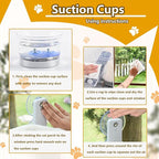 Cat Window Perch Seat Hammock, Foldable Hammock with 4 Strong Suction Cups, Easy to Assemble and Cat Wand,Cream