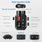 Dog Shock Collar with Remote Control,2000FT Range Dog Training Collar with 4 Training Modes,IP67 Waterproof Dog Bark Collar for Small Medium and Large Dogs(8-150lbs) (Black)