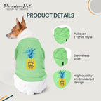 Parisian Pet Dog Shirt – 100% Cotton Shirts for Medium Dogs – Tropical Sleeveless Pet Vest – Lightweight and Breathable Dogs Apparel – Cute Dog Clothes - Stretchy T Shirts for Pets