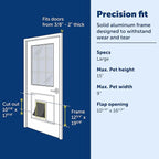 PetSafe Freedom Aluminum Dog and Cat Door - Durable Frame - Small, Medium, Large, X-Large