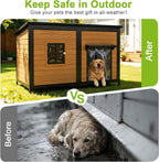 59" Dog House, Extra Large Dog House with Weatherproof Roof for Outdoor Use, Easy to Install and Clean, Anti-Chewing Metal Frame Design for Small Medium Large Dogs