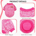 3 Pack Dog Sweaters for Small Dogs Girl Boy Winter Fleece Clothes Warm Soft Dog Sweatshirt Outfit for Dogs Cats Pet Apparel (Rose+Red+Pink, XX-Small)